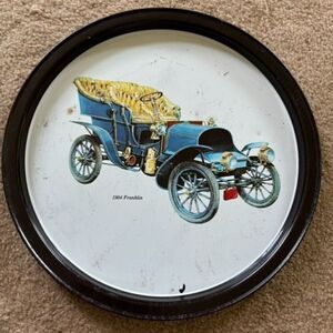 Vintage Antique Automobile 1904 Franklin 10 3/4” Metal Serving Tray